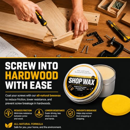 8 oz All Natura Paste Wax for Metal and Wood,Shop Wax for Workshop Tools