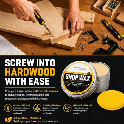 8 oz All Natura Paste Wax for Metal and Wood,Shop Wax for Workshop Tools