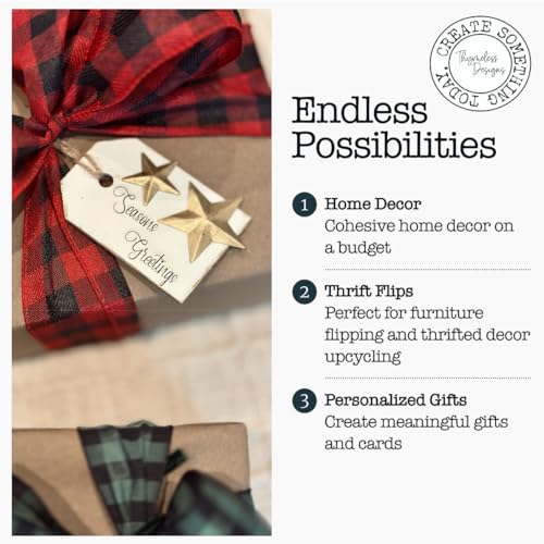 Thymeless Designs Rub on Transfers for Crafts and Furniture | 3 Design Sheets 6”x 12” | Home Decor Transfers | Furniture and Craft Decals (Old World Christmas) - style: Old World Christmas