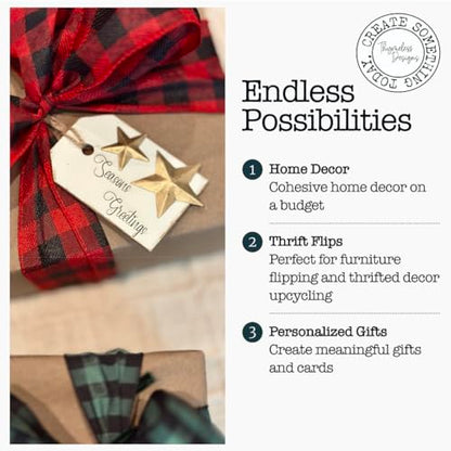 Thymeless Designs Rub on Transfers for Crafts and Furniture | 3 Design Sheets 6”x 12” | Home Decor Transfers | Furniture and Craft Decals (Old World Christmas) - style: Old World Christmas