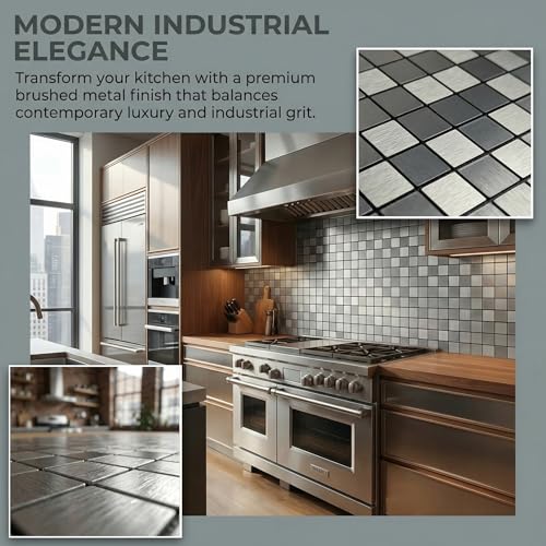 10pcs Waterproof Mosaic Wall Stickers, Silver - color: Silver