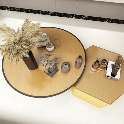 Dark Gold Stainless Steel Contact Paper for Countertops Cabinets - color: Dark Gold, size: 15.7" x 118"