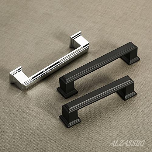 Alzassbg 3" Polished Chrome Cabinet Pulls and Handles 10 Pack, AL3071CP - color: Polished Chrome, size: 3" Hole Center