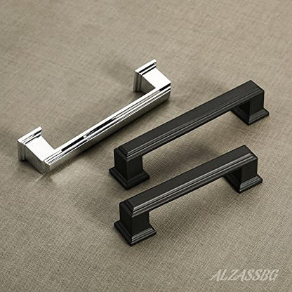 Alzassbg 3" Polished Chrome Cabinet Pulls and Handles 10 Pack, AL3071CP - color: Polished Chrome, size: 3" Hole Center