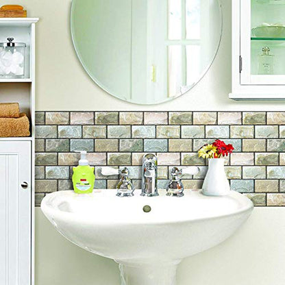 10 Sheets Peel and Stick Tile Backsplash for Kitchen Wall Tile, Self Adhesive Brick Backsplash Subway Tiles Backsplash, Stick on Tiles Kitchen Backsplash 10"x10.6" - color: Green