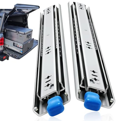 with Lock Heavy Duty Drawer Slides 12 14 16 18 20 22 24 26 28 30 32 34 36 40 44 48 52 56 60 Inch 500 Lbs Side Mount Full Extension Ball (Load:250 lb (with Lock) -W:53mm, 40 Inch) - size: 40 Inch, style: Load:250 lb (With lock) -W:53mm