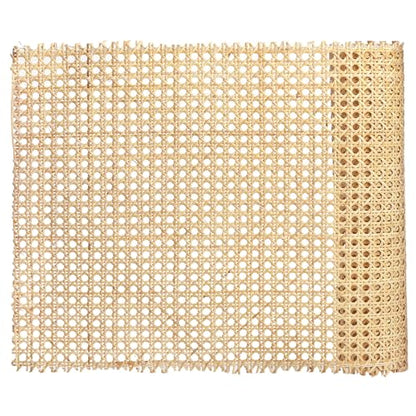 Yarlung 14 Inch x 3.3 Feet Cane Webbing, Natural Rattan Webbing Roll for Caning Material Projects, Woven Open Mesh Cane Sheet for Chair, Cabinet, Furniture, DIY Crafts