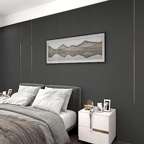 (15.7 inchx118 inch) Grey Wallpaper Self Adhesive Peel and Stick - color: Dark Gray, size: 15.7" x 118"