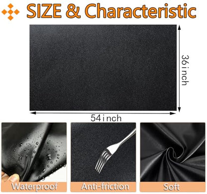 CDY Marine Vinyl Faux Leather: Soft Waterproof Faux Leather Fabric 54"x 36" - color: Black