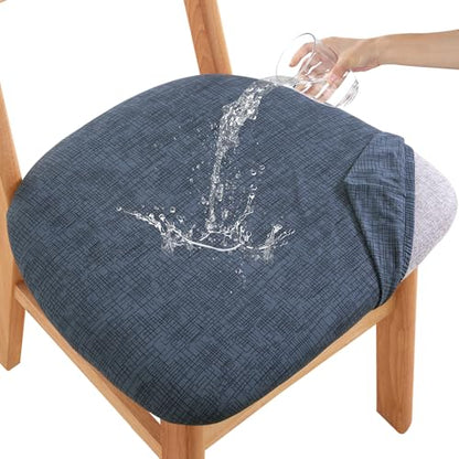 CRFATOP Waterproof Dining Chair Seat Covers Set of 2 Cushion Covers,L,01 - color: 01, size: 2 PCS- Large