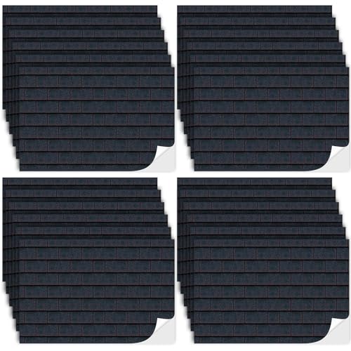 Flutesan 12 Pcs Miniature Dollhouse Wallpaper, Black Shingles - style: Black Shingles