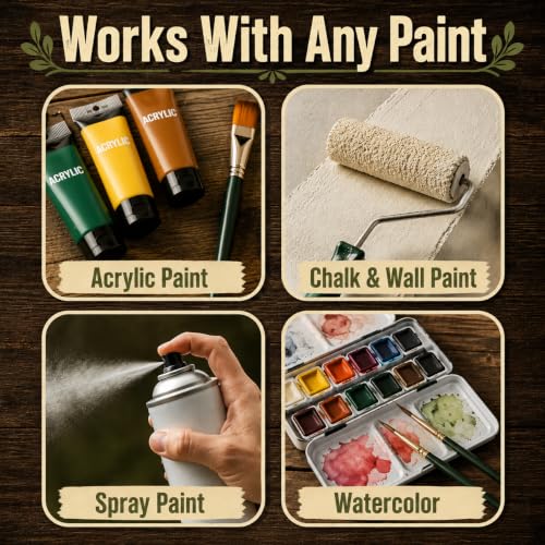 Flower Border Stencil Template - Reusable Decorative Flower Stencils for Painting on Glass, Wood, Wall Rock, Walls, Canvas, Glassware, Spray Painting, Wall Painting (3 x12)