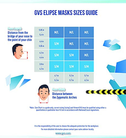 GVS ELIPSE P100 Elastomeric Half Mask with Source Control with Replaceable and Reusable Filters Included