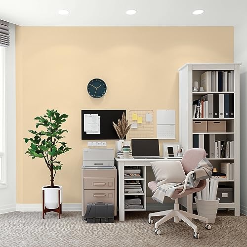 Glidden Total Interior Wall Paint & Primer All-in-One, Chai Tea Latte/Yellow, Flat, 1 Gallon - color: Chai Tea Latte, size: 128 Fl Oz (Pack of 1)