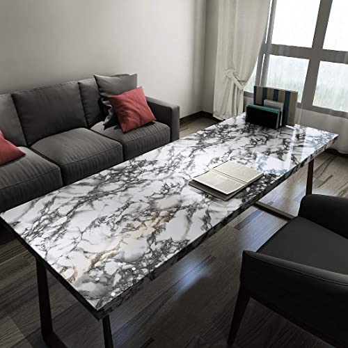 Glossy Grey Marble Peel and Stick Countertop Contact Paper Waterproof Self Adhesive Oil Proof Removable Marble Wallpaper for Kitchen Bathroom Countertops Vanity Top Table Cabinets 17.7" X 118" Yenhome - size: 17.7"W x 118"L
