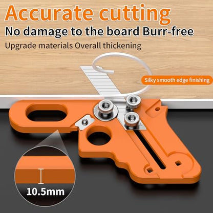 IZIO Edge Banding Trimmer, Veneer Edge Cutter Tool with 10Pcs Blade and 4Pcs Circular Edge scraper, Woodworking Hand Trimming Tool for Wood Edge Banding.veneer edge trimmer，edge banding trimmer tool