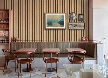 myforHD Wallpaper Peel and Stick Wood Grating Stripe Self-Adhesive Wallpaper Faux Wood Contact Paper Wood Slats Self Adhesive Wall Paper PVC Vinyl Film Removable Waterproof 17.3" x 393" - color: Wood F, size: 17.3" x 393.7"