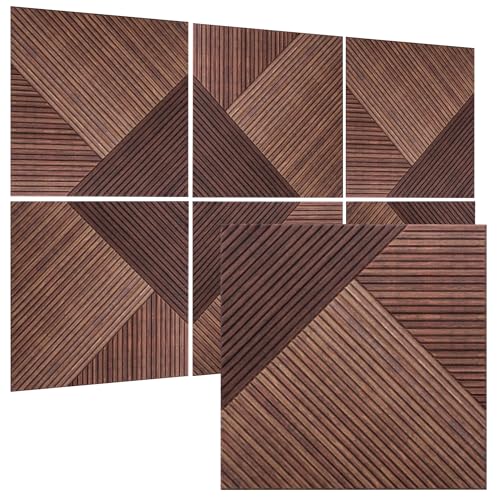 TO-TH Sound Proofing Panel Peel and Stick Wall Panels 6Pack, Red Sandalwood - color: Red Sandalwood