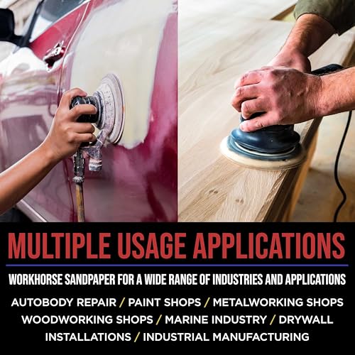 ProductionShop 5" Red 8-Hole Pattern Sanding Discs, 160 Disc Variety Pack, Grits 40, 60, 80, 100, 120, 150, 180, 220, 320, 400, 600, 800 - Hook & Loop Sandpaper, Random Orbital Sanders - Woodworking - style: Variety Pack 160