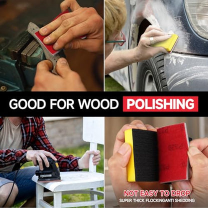 Shinboc 20 PCS Sanding Sponge 800 Grit, Hook and Loop Sandpaper Block - style: 800 Grit