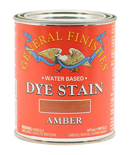 General Finishes Water Based Dye, 1 Pint, Amber - color: Amber, size: 1 Pint
