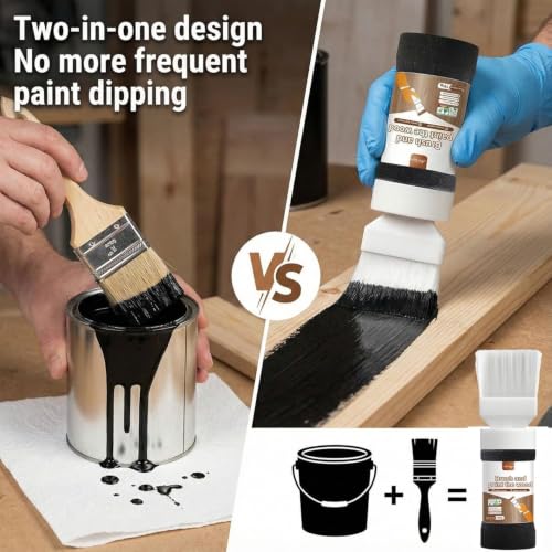 Black Touch-Up Paint for wood, Doors, Cabinets & Furniture 6.35 fl oz - color: black