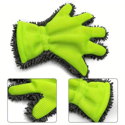 1pc Car Cleaning Glove, Soft and Absorbent Towel for Washing and Drying Cars and Motorbikes, Reusable Car Cleaning Tool