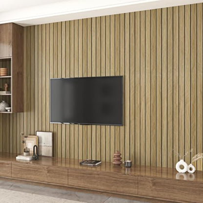 Brown Wood Wall Panels Self Adhesive 3D Peel and Stick Wood Panels - color: Dark Walnut