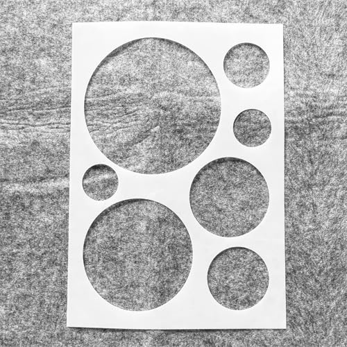 TIAMECH A4 Reusable Round Geometric Stencil - style: Geometry Round