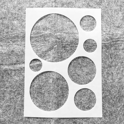TIAMECH A4 Reusable Round Geometric Stencil - style: Geometry Round