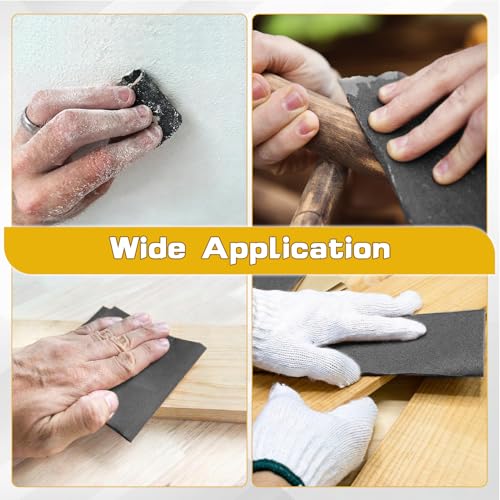10PCS Hand Abrasive Sanding Sheets Premium Sand Paper 80 Grit Sandings Sheets 9" x 11" Sandpaper for Wood Metal Automotive Furniture Woodworking Clip-On, Hand Sanding Blocks - style: 80grit