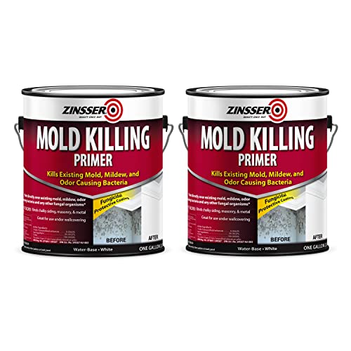 Zinsser 276049-2PK Mold Killing Primer, Gallon, White, 2 Pack - size: 128 Fl Oz (Pack of 2)