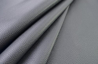 2 Yards 54" x 72" Soft Faux Leather Fabric Black Fake Leather Fabric Upholstery Vinyl for Sofa Bags Chairs Car Seats DIY Crafts - color: Black (Litchee Pattern), size: 2yard (54''x72'')