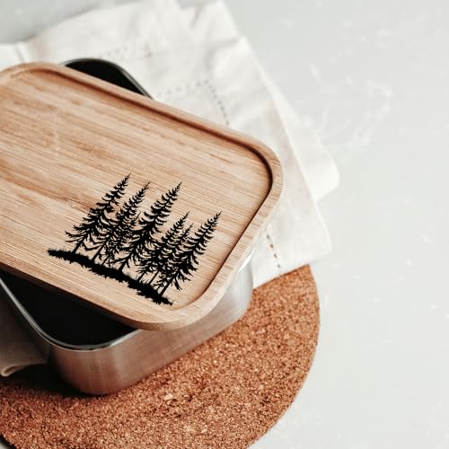 GLOBLELAND 18 Sheets Forest Mountains Silhouette Transfer Stickers 3.9x3.6inch Forest Camping Transfer Decal Rub on Transfer for Cup Decal Vase Glass Art Crafts Decorations - style: Forest Mountain