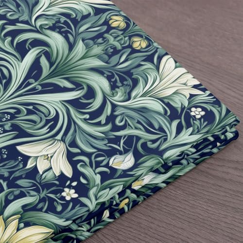 Garden Women Floral Beige Green Flowers Fabric by The Yard 1 Yard Leaves - color: Beige Green, size: 1 Yard