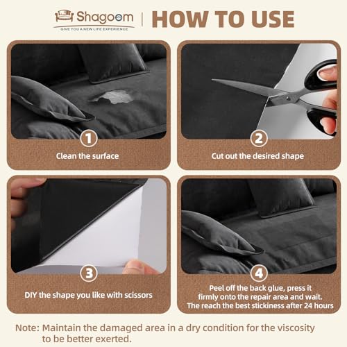 Fabric Repair Tape, Self-Adhesive Couch Patch for Furniture, Cloth - color: Suede Brown, size: 3.5X79 Inch