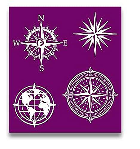 Dixie Belle Paint Company Silkscreen Stencil - Nautical 8� x 9� - 3 Pack - style: Nautical