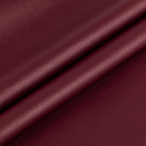 Marine Vinyl Faux Leather,12"X54" Boat Auto Upholstery DIY Projects (Burgundy, 12"X54") - color: Burgundy, size: 12"X54"