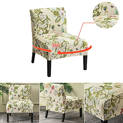 Eco-Ancheng Armless Chair Slipcover - Removable, Washable, Printed Covers for Living & Dining Room - color: A18