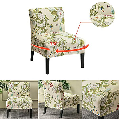 Eco-Ancheng Armless Chair Slipcover - Removable, Washable, Printed Covers for Living & Dining Room - color: A18