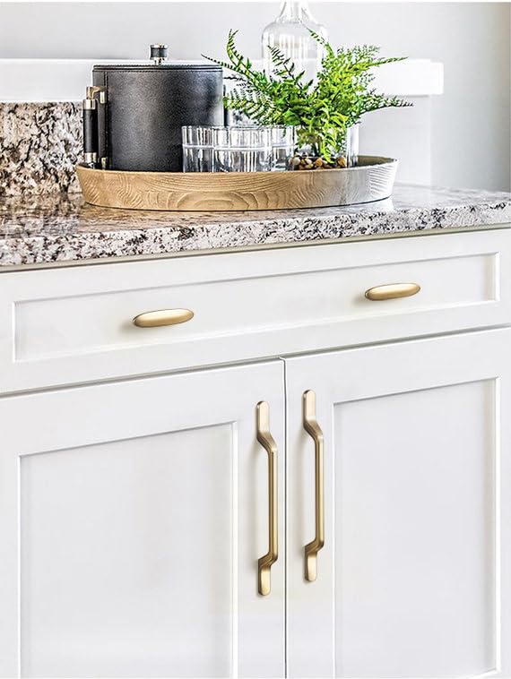 Goo-Ki 6 Pack Champagne Bronze Drawer Knobs Solid Zinc Alloy Kitchen Hardware - 3" Full Length Bar Cabinet Knob Single Hole/Screw Cabinet Pulls Dresser Handles - color: Champagne Bronze, size: 3" Full Length