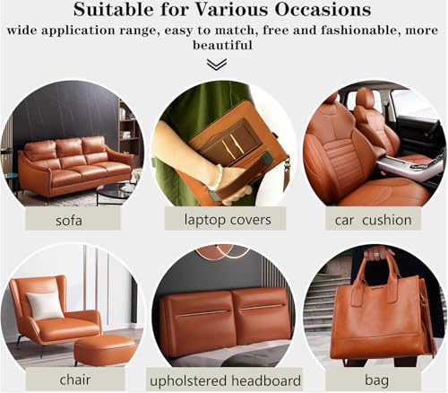 CDY Marine Vinyl Faux Leather: Soft Waterproof Faux Leather Fabric 54"x 36" - color: Brown