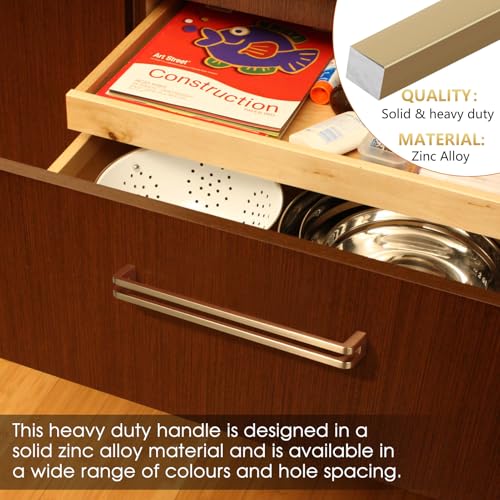 Champagne Bronze zinc Alloy Cabinet pulls,6-1/4 Inch （160mm） Hole Center Cabinet Handles for Drawer,Cupboard, Wardrobe,Dresser - 6 Pack 7600 - color: Champagne Bronze, size: 6-1/4 Inch Hole Center