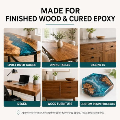 Ceramic Nano Coating for Wood, Nanofinish Coat Protection Kit for Woodworking Countertop, Table Top, and River Tables