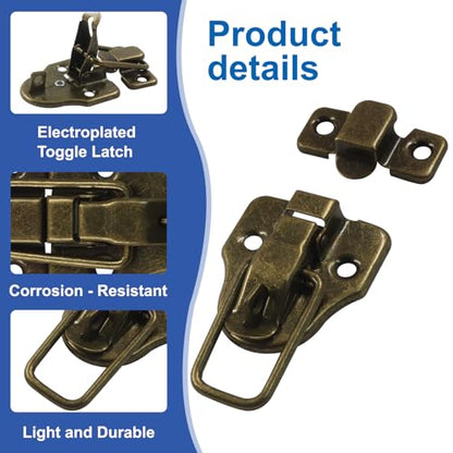 2-Pack Metal Toggle Latch, Bronze - color: Bronze
