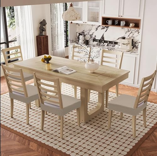 Smiry Waterproof Seat Covers for Dining Room Chairs, Set of 2 - color: Taupe, size: Set of 2