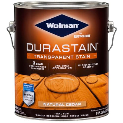 Wolman Natural Cedar DuraStain Water-Based Wood Stain - color: Natural Cedar, size: Gallon (Pack of 1)