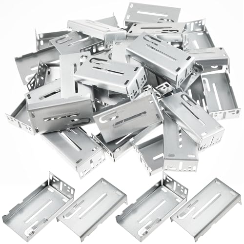 Yaocom 40 Pcs Drawer Slide Brackets Rear Mounting Brackets, 1.77 Inch 45mm