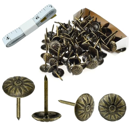 200Pcs Upholstery Tacks, 7/16" Antique Furniture Nail Heads - color: patterned style