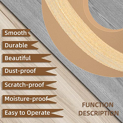 GSCIT Club Maple Wood Veneer, 12 inch x 50ft Wood Edge Banding Pre-glued Flexible, Maple Veneer Tape Banding for Cabinet Repair Furniture - color: Maple Veneer, size: 12"x 50ft